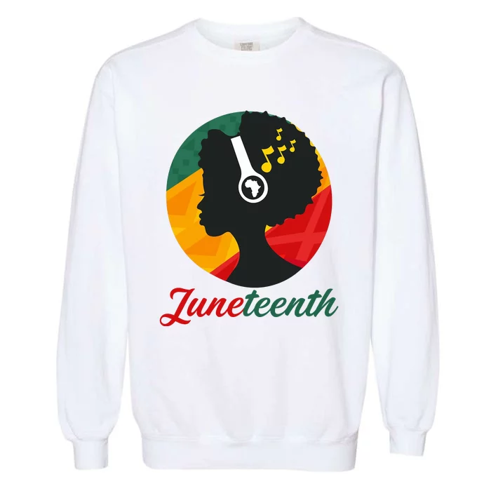 Juneteenth Black Pride Music Garment-Dyed Sweatshirt