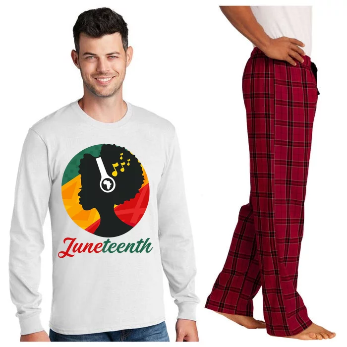 Juneteenth Black Pride Music Long Sleeve Pajama Set