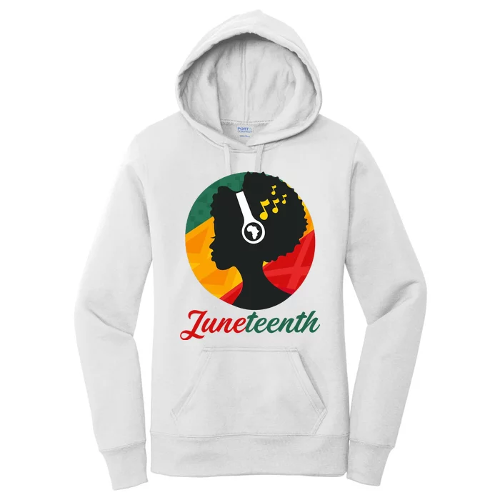 Juneteenth Black Pride Music Women's Pullover Hoodie