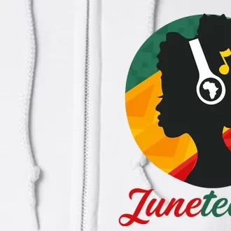 Juneteenth Black Pride Music Full Zip Hoodie