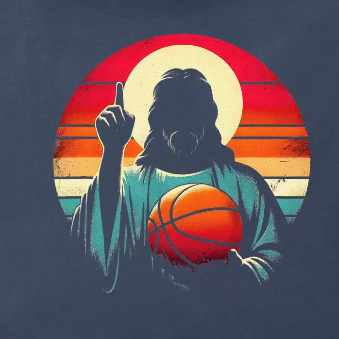 Jesus Basketball Player Funny Christian Religious Sports Zip Tote Bag