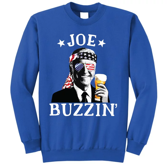 Joe Buzzin Patriotic July 4th Drinking President Joe Biden Sweatshirt