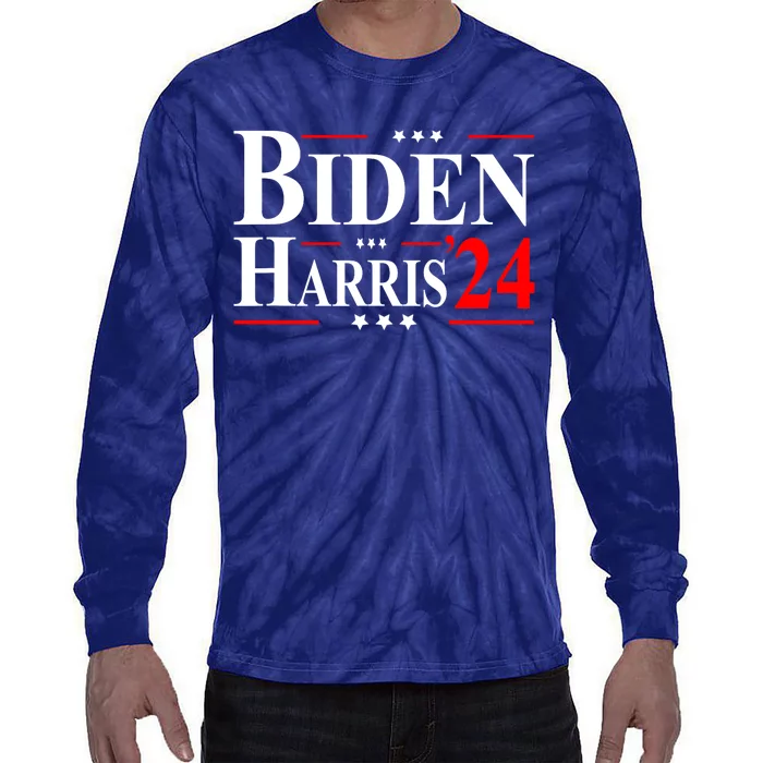 Joe Biden President Kamala Harris 2024 Tie-Dye Long Sleeve Shirt