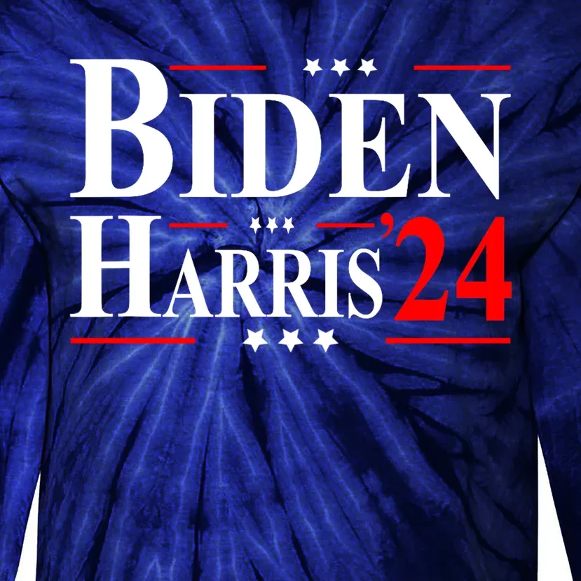 Joe Biden President Kamala Harris 2024 Tie-Dye Long Sleeve Shirt