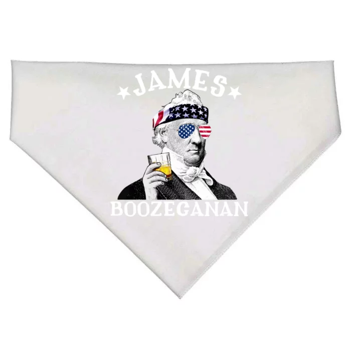 James Boozecanan Patriotic Ing President James Buchanan Gift USA-Made Doggie Bandana