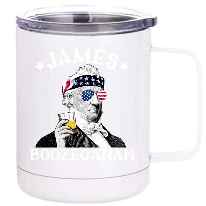 James Boozecanan Patriotic Ing President James Buchanan Gift Front & Back 12oz Stainless Steel Tumbler Cup