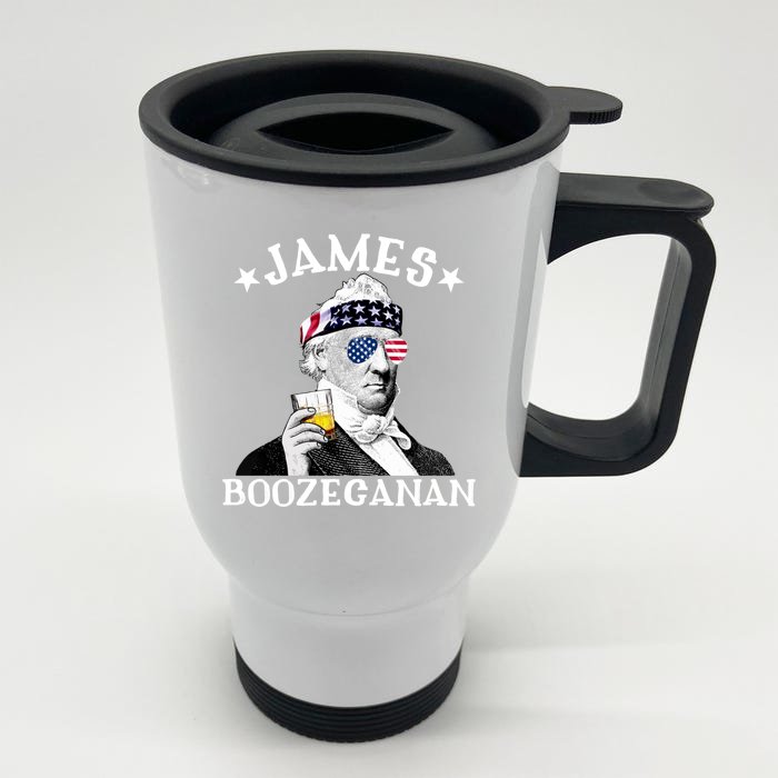 James Boozecanan Patriotic Ing President James Buchanan Gift Front & Back Stainless Steel Travel Mug