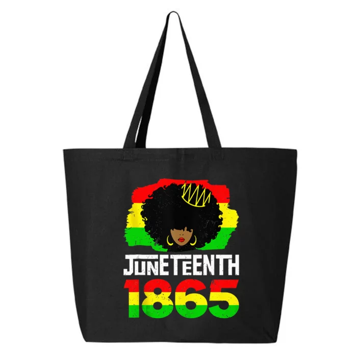 Juneteenth Black Queen Afro Melanin Magic 25L Jumbo Tote