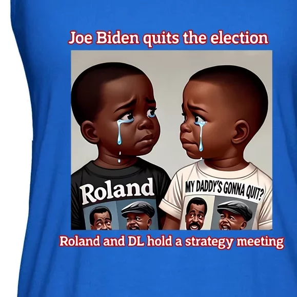 Joe Biden Quits The Election Roland And Dl Hold A Strategy Meeting Ladies Essential Flowy Tank