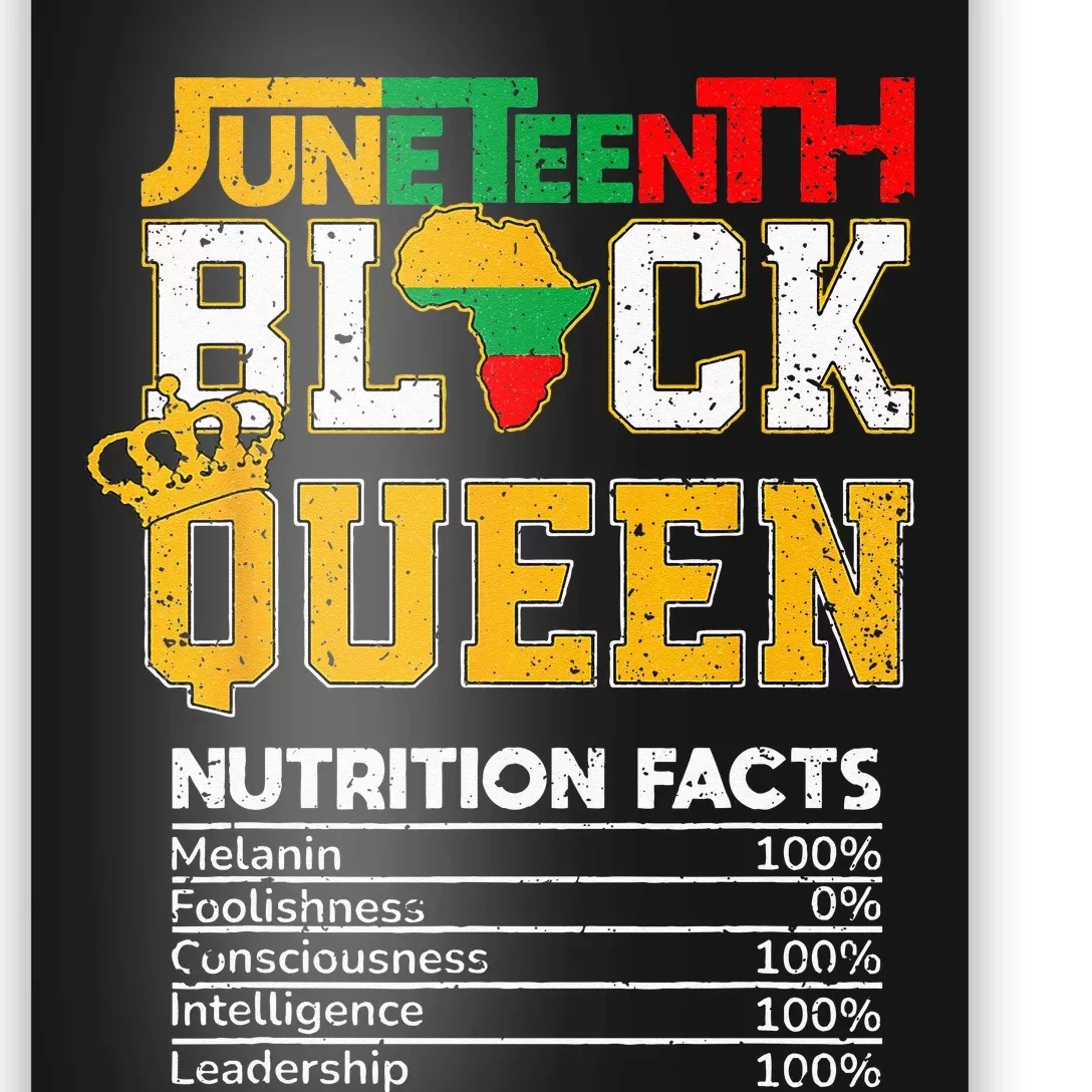 Juneteenth Black Queen Nutrition African American Girl Poster