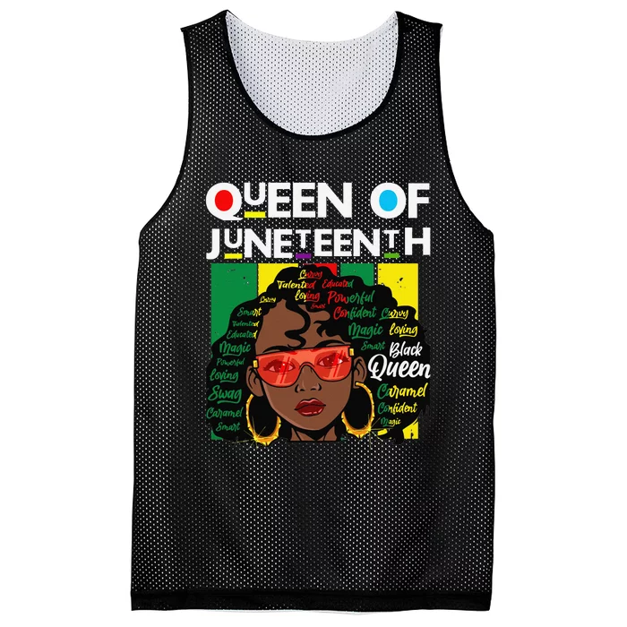 Juneteenth Black Queen Melanin Magic Sista Mesh Reversible Basketball Jersey Tank