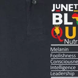 Juneteenth  Black Queen Nutritional Facts 4th Of July Softstyle Adult Sport Polo