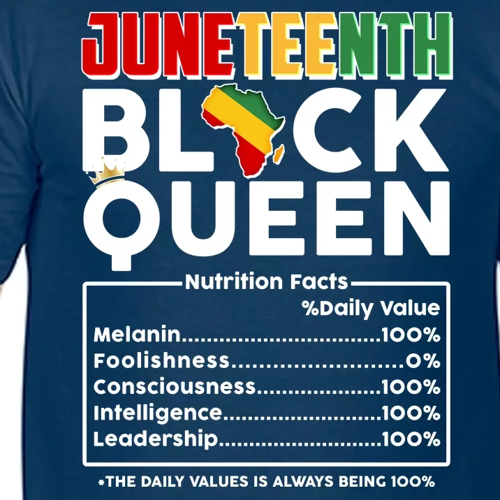 Juneteenth Black Queen Nutritional Facts Comfort Colors T-Shirt