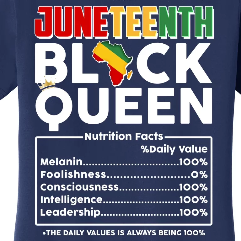 Juneteenth Black Queen Nutritional Facts Women's T-Shirt