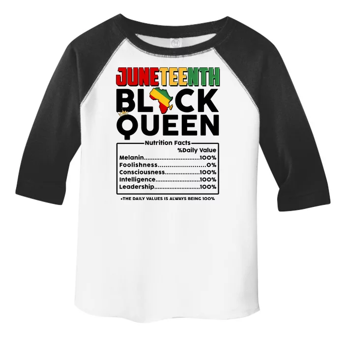 Juneteenth Black Queen Nutritional Facts Toddler Fine Jersey T-Shirt