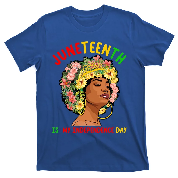 Juneteenth Black Queen Afro African American June 19 Gift T-Shirt