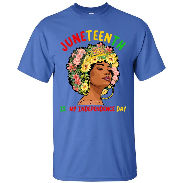 Juneteenth Black Queen Afro African American June 19 Gift Tall T-Shirt