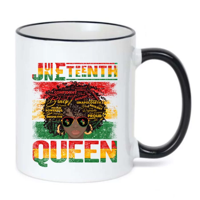 Juneteenth Black Queen Melanin Blm Black History Month Great Gift Black Color Changing Mug