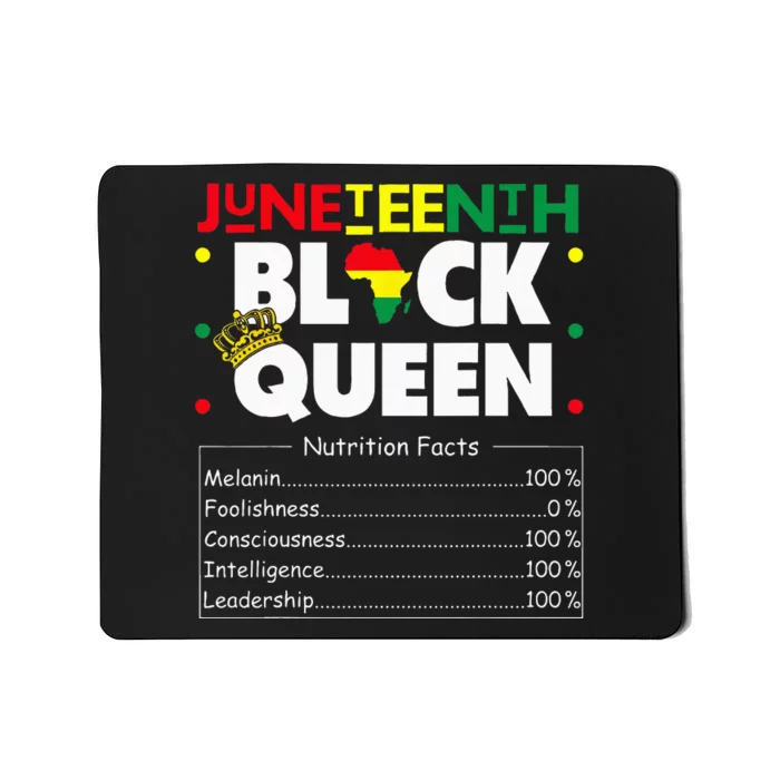 Juneteenth Black Queen Nutrition African American Wo Mousepad