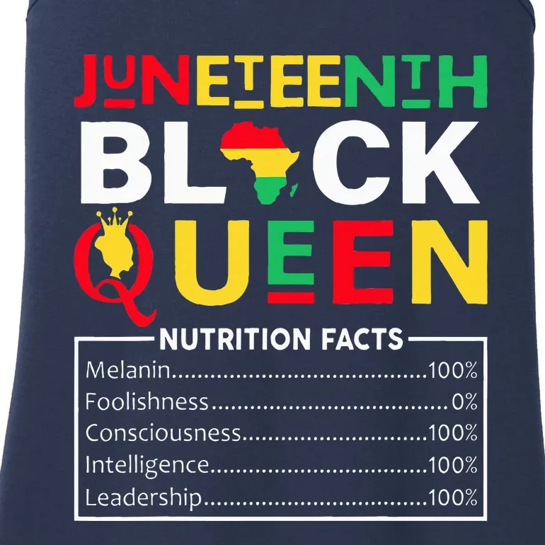 Juneteenth Black Queen Nutritional Facts Freedom Day Ladies Essential Tank