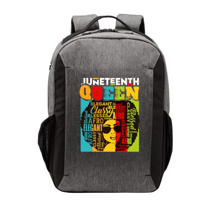 Juneteenth Black Queen Afro Melanin Girl Magic African Retro Vector Backpack