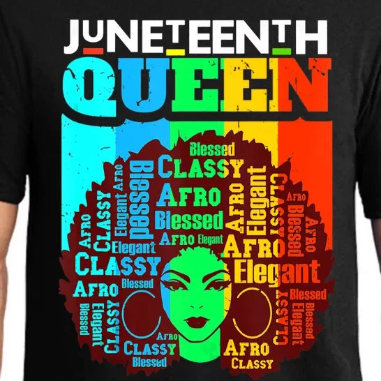 Juneteenth Black Queen Afro Melanin Girl Magic Women Girl Pajama Set