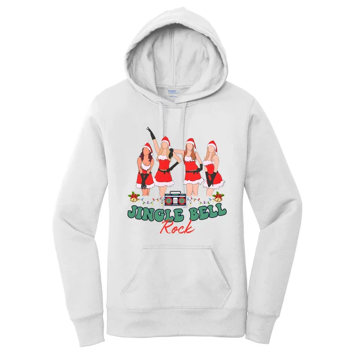 Jingle Bell Rock Girls Christmas Women's Pullover Hoodie