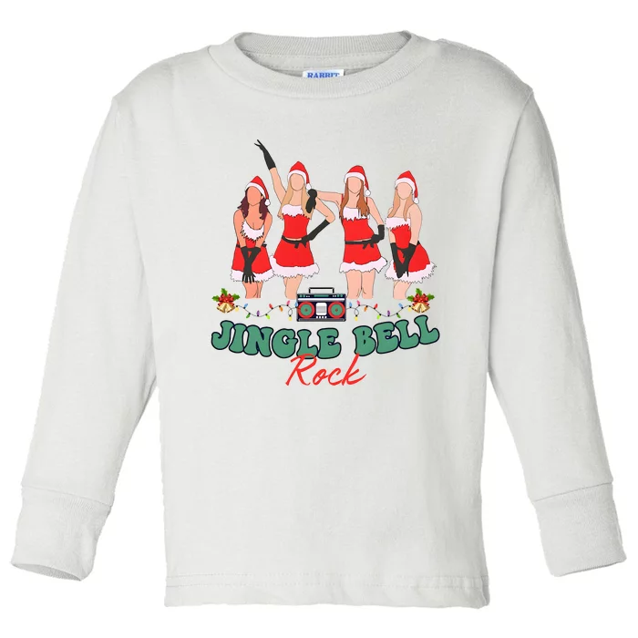 Jingle Bell Rock Girls Christmas Toddler Long Sleeve Shirt