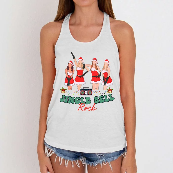 Jingle Bell Rock Girls Christmas Women's Knotted Racerback Tank