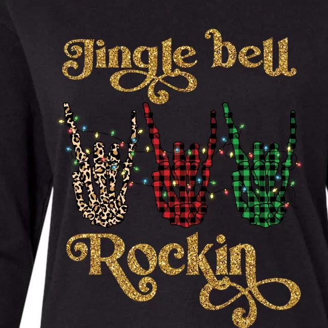 Jingle Bell Rockin Merry Christmas Santa Rock Fan Funny Gift Xmas Gift Womens Cotton Relaxed Long Sleeve T-Shirt