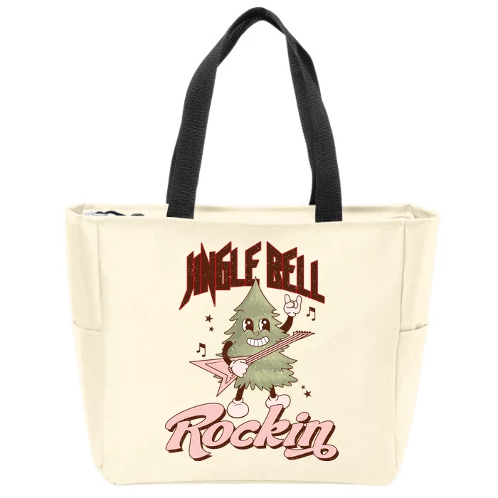 Jingle Bell Rockin Guitar Tree Zip Tote Bag