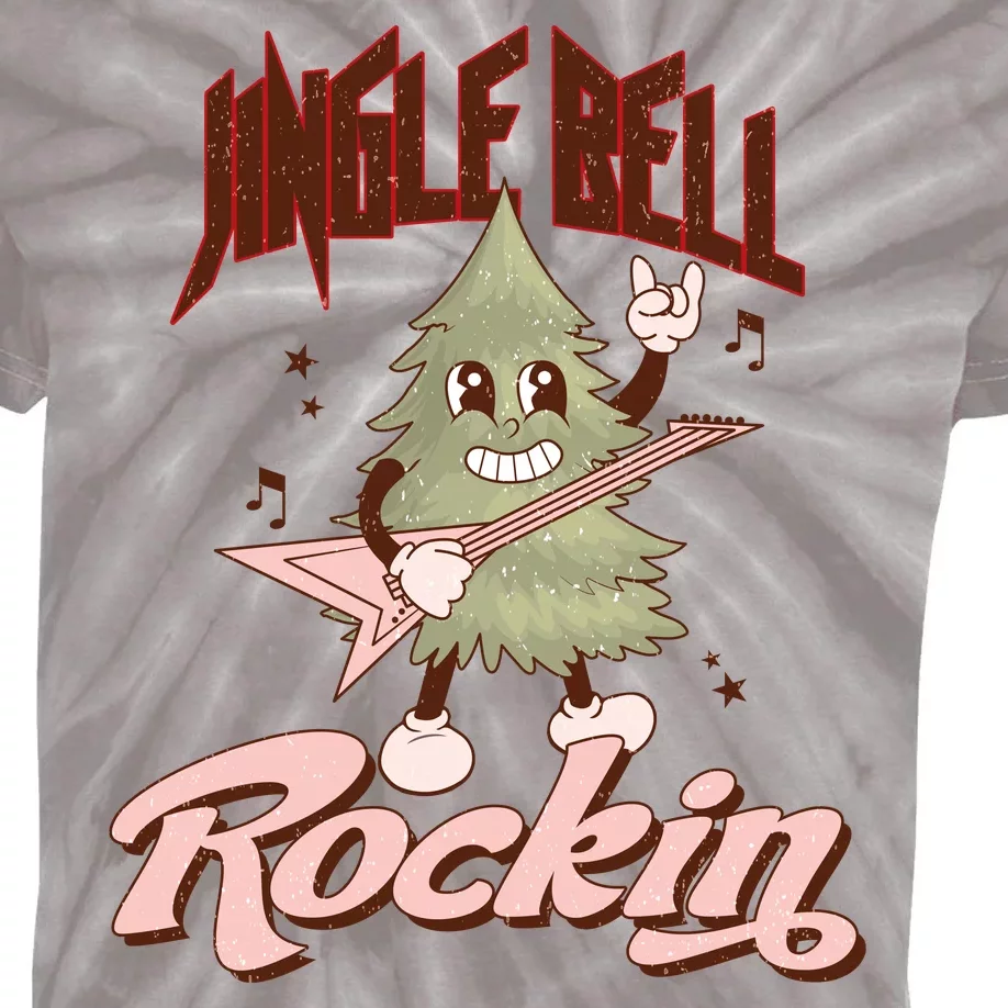 Jingle Bell Rockin Guitar Tree Kids Tie-Dye T-Shirt