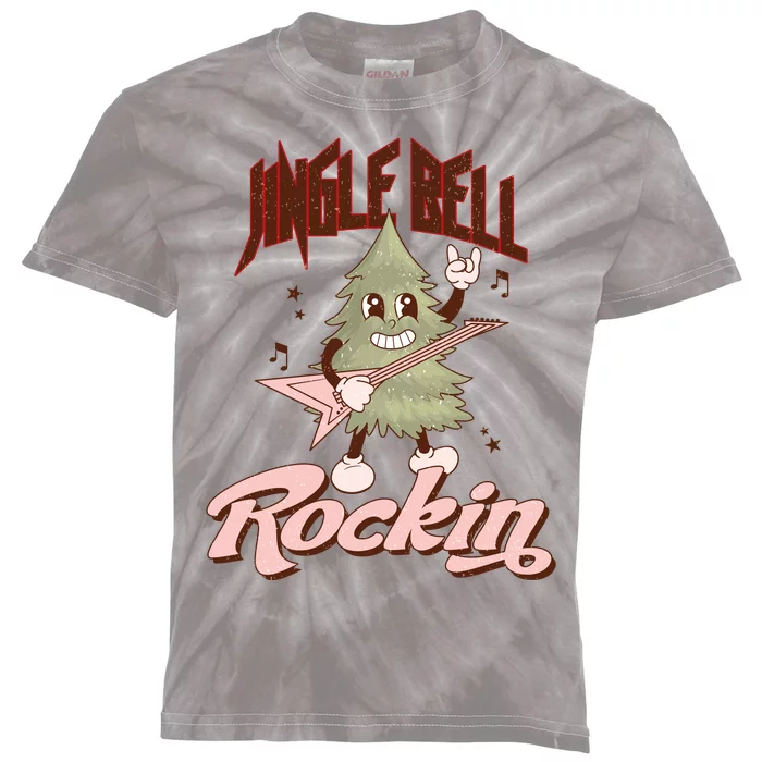 Jingle Bell Rockin Guitar Tree Kids Tie-Dye T-Shirt