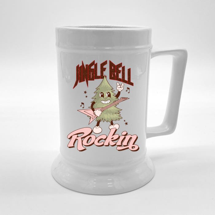 Jingle Bell Rockin Guitar Tree Front & Back Beer Stein