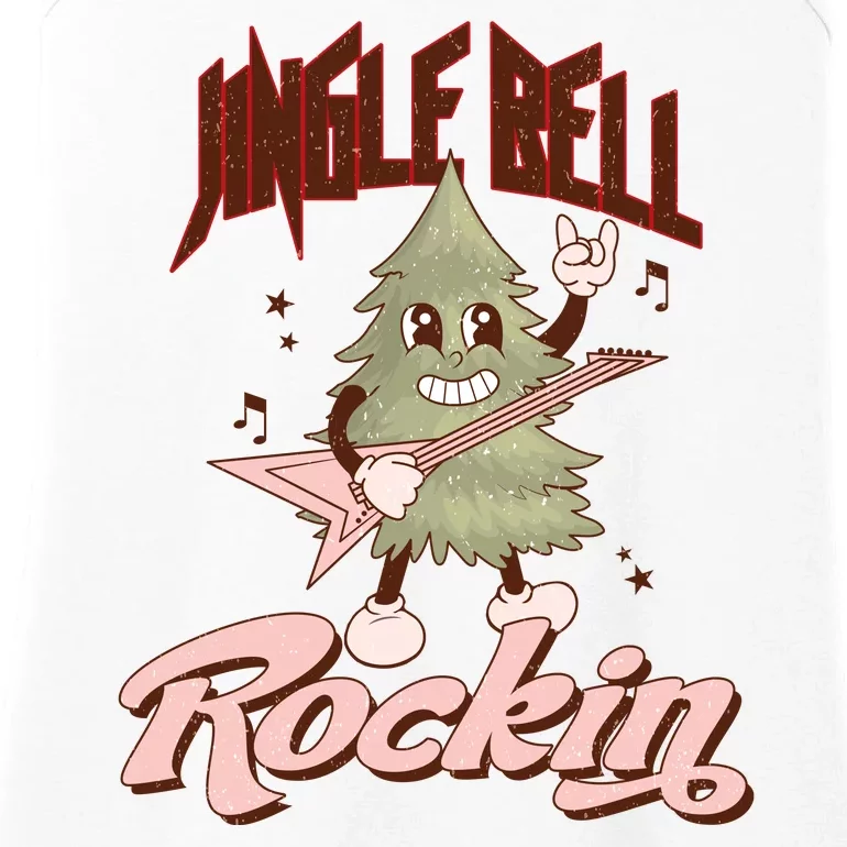 Jingle Bell Rockin Guitar Tree Ladies Essential Tank