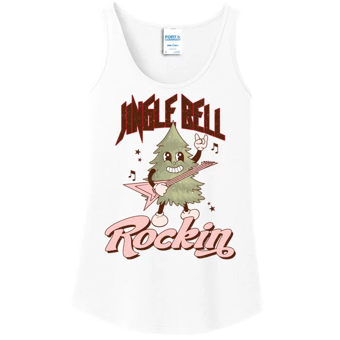 Jingle Bell Rockin Guitar Tree Ladies Essential Tank