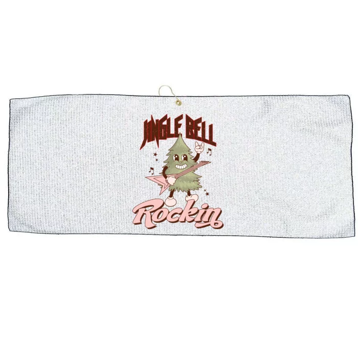 Jingle Bell Rockin Guitar Tree Large Microfiber Waffle Golf Towel