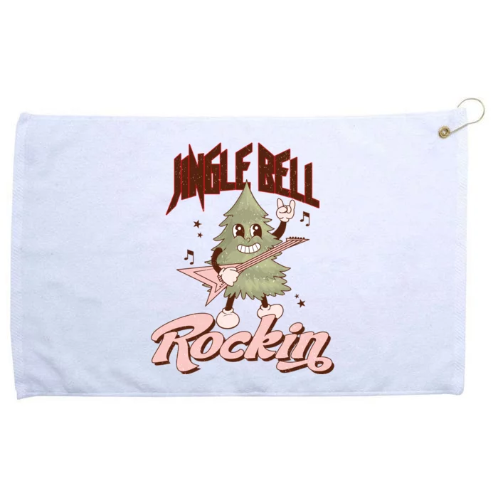 Jingle Bell Rockin Guitar Tree Grommeted Golf Towel