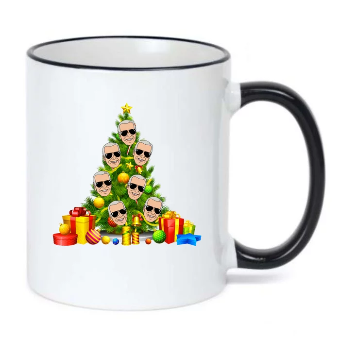 Joe Biden Rockin Around The Christmas Tree Black Color Changing Mug