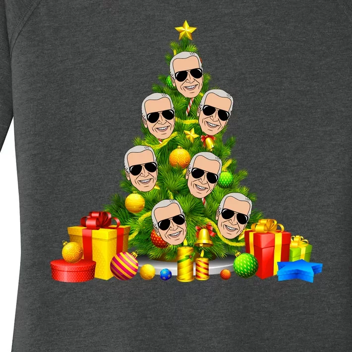 Joe Biden Rockin Around The Christmas Tree Women's Perfect Tri Tunic Long Sleeve Shirt