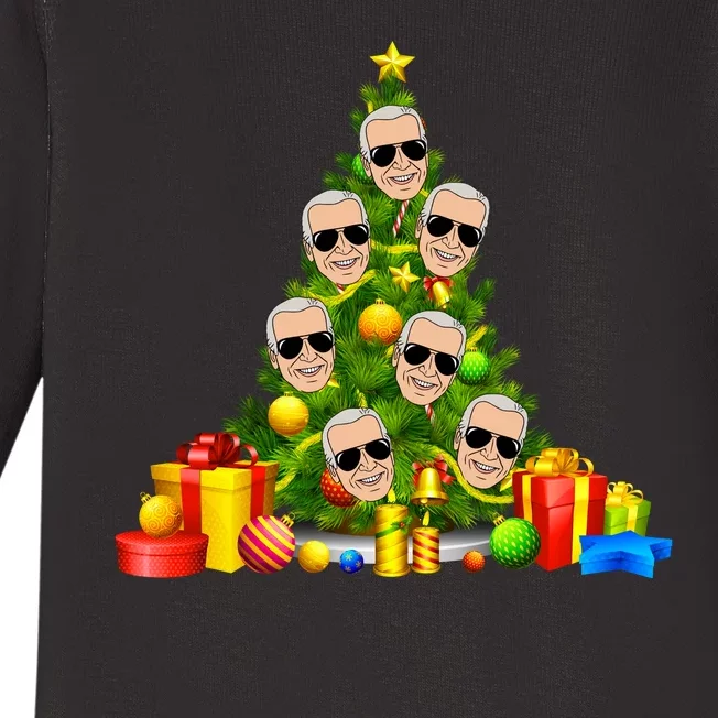 Joe Biden Rockin Around The Christmas Tree Baby Long Sleeve Bodysuit