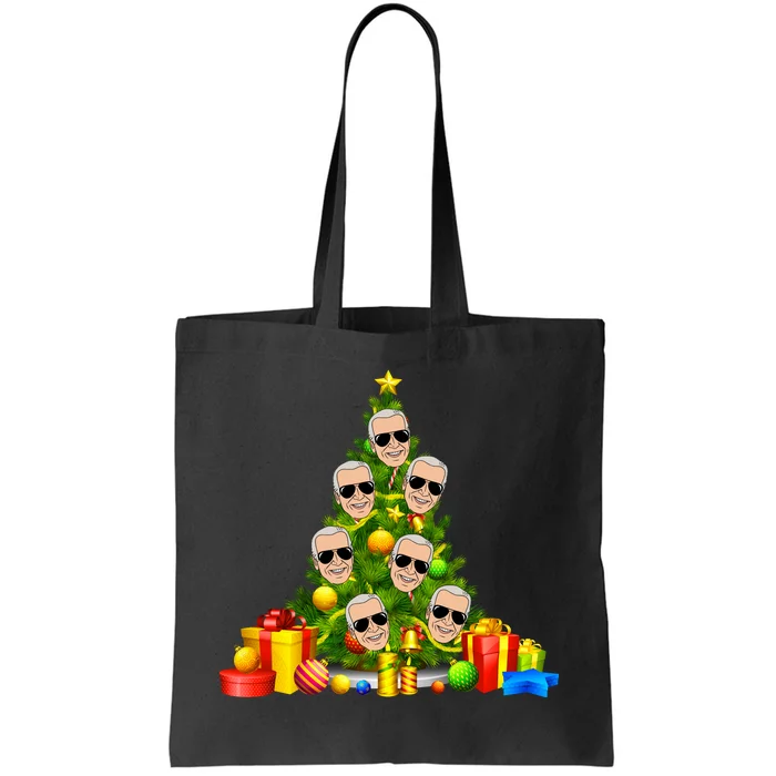 Joe Biden Rockin Around The Christmas Tree Tote Bag