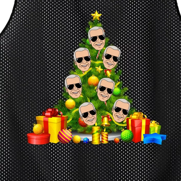 Joe Biden Rockin Around The Christmas Tree Mesh Reversible Basketball Jersey Tank