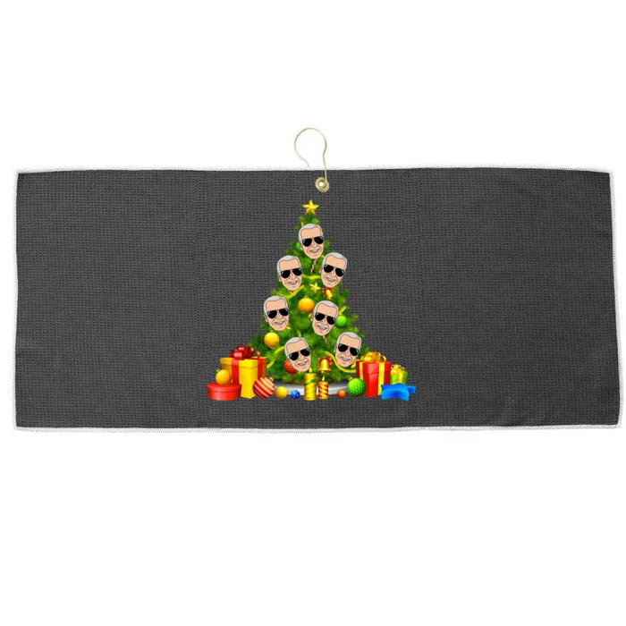 Joe Biden Rockin Around The Christmas Tree Large Microfiber Waffle Golf Towel