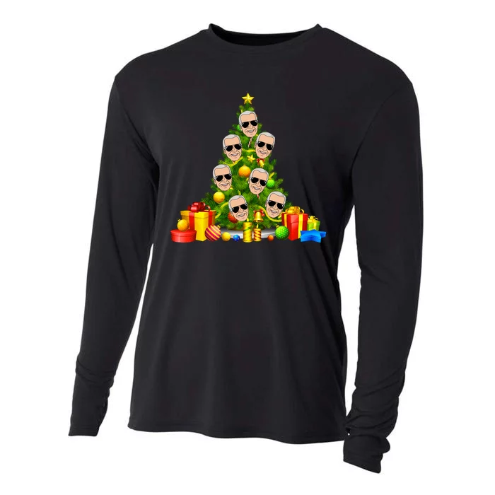 Joe Biden Rockin Around The Christmas Tree Cooling Performance Long Sleeve Crew