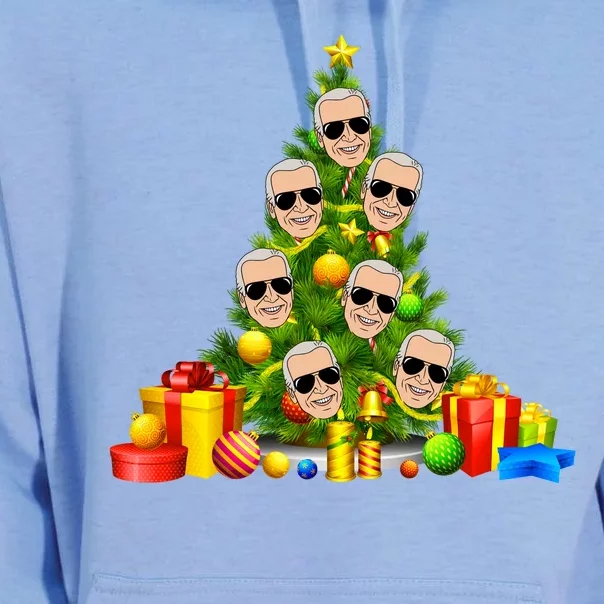 Joe Biden Rockin Around The Christmas Tree Unisex Surf Hoodie