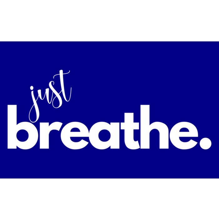 Just Breathe Relaxation Motivational Minimalist Yoga Design Funny Gift Bumper Sticker