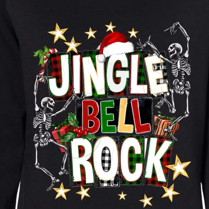 Jingle Bell Rockin Skeleton Dancing Buffalo Plaid Xmas Funny Gift Great Gift Womens California Wash Sweatshirt