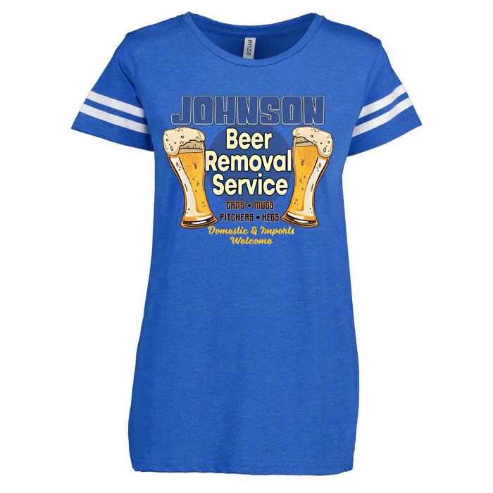 Johnson Beer Removal Service Funny Party Ing Cool Gift Enza Ladies Jersey Football T-Shirt