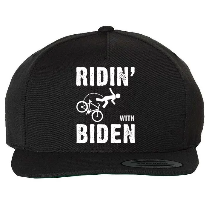 Joe Biden Ridin With Biden Funny Riding With Biden Wool Snapback Cap